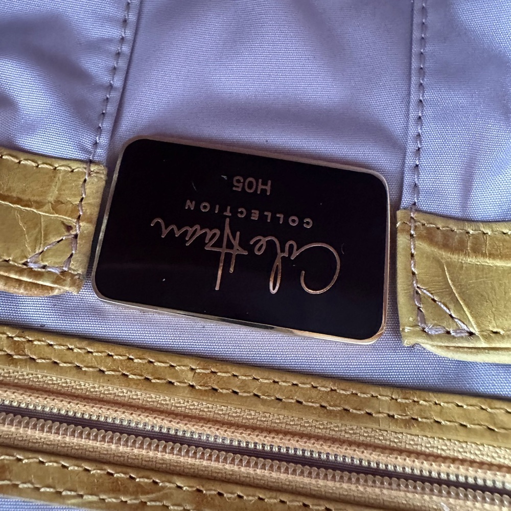 Cole Haan Gold Croc-Embossed Tote - Picture 12 of 12
